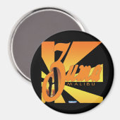 Zuma Beach Sunset Magnet (Vorderseite/Rückseite)