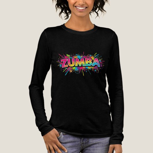 Zumba-Langschläfer-Top-Design für Frauen Tri-Blend Shirt (Vorderseite)