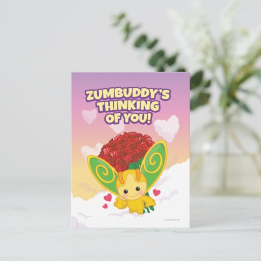 Zumbuddy denkt an euch! postkarte (Stehend Vorderseite)