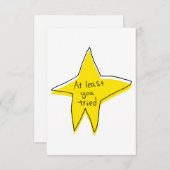 Zumindest haben Sie versucht - gelber Stern - Dank Dankeskarte (Vorne/Hinten)