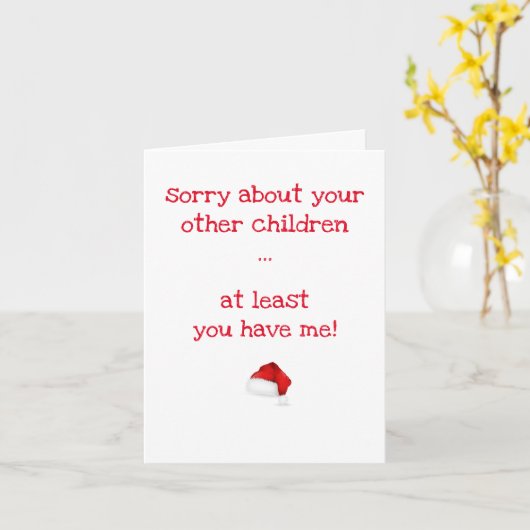 Zumindest hast du mich! - Weihnachten Karte (Gelbe Blume)