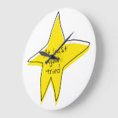 Zumindest hast du versucht - gelber Stern Große Wanduhr (Winkel)