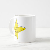 Zumindest hast du versucht - gelber Stern Kaffeetasse (Vorderseite Links)