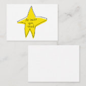 Zumindest hast du versucht - gelber Stern Mitteilungskarte (Vorne/Hinten)