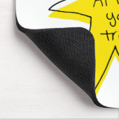 Zumindest hast du versucht - gelber Stern Mousepad (Ecke)