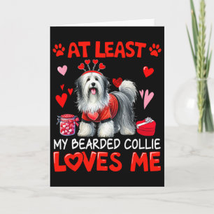 Zumindest liebt mein Bearded Collie mich Valentins Karte
