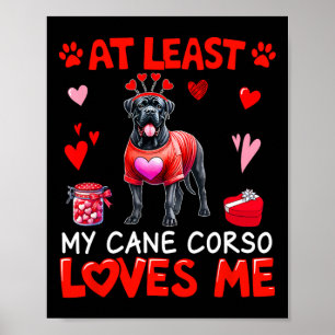 Zumindest liebt mein Cane Corso mich Valentins Sin Poster