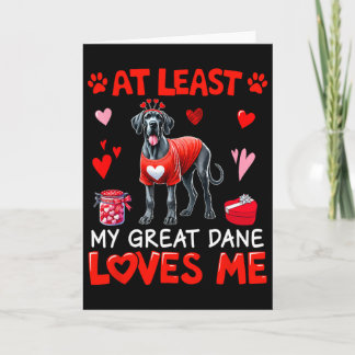 Zumindest liebt mich meine Dogge am Valentinstag S Karte
