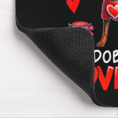 Zumindest mein Dobermann liebt mich Valentins Sing Mousepad (Ecke)