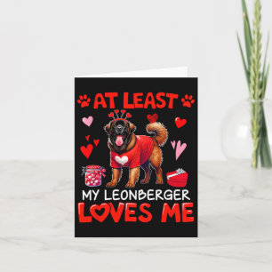 Zumindest mein Leonberger liebt mich Valentins Sin Karte