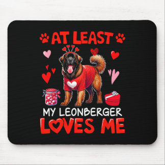 Zumindest mein Leonberger liebt mich Valentins Sin Mousepad