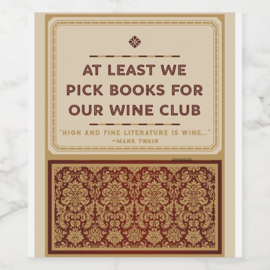 Zumindest suchen wir Bücher für unseren Weinclub Weinetikett (Einzelnes Label)