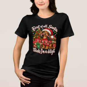 Zunächst einmal bin ich ein entzückender Weihnacht Tri-Blend Shirt