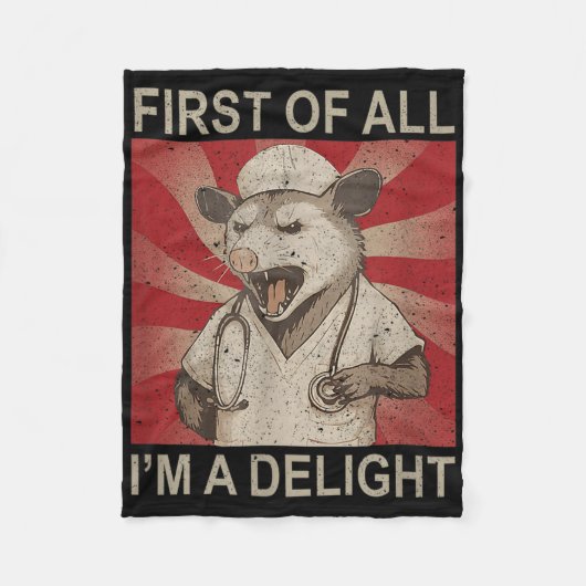 Zunächst einmal bin ich ein wunderschöner Raccoon- Fleecedecke (Vorderseite)