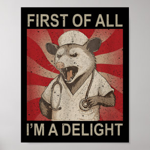 Zunächst einmal bin ich ein wunderschöner Raccoon- Poster