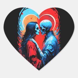 ZUNÄCHST, GHOST, COUPLE, LIEBE Herz-Aufkleber