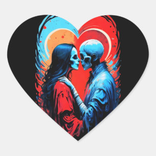 ZUNÄCHST, GHOST, COUPLE, LIEBE Herz-Aufkleber