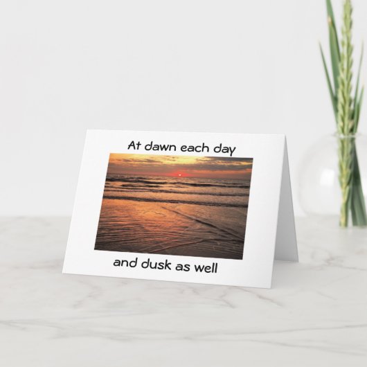 ZUNÄCHST IN MEINEM UND IN MEINEM HERZEN VERMISSTEN KARTE (Vorderseite)