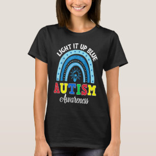Zünde es Blau an Autismus Ich trage Blau für das T-Shirt