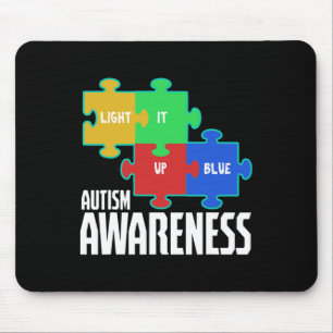 Zünde es Blau Puzzle Inspirierend Autismus bewusst Mousepad