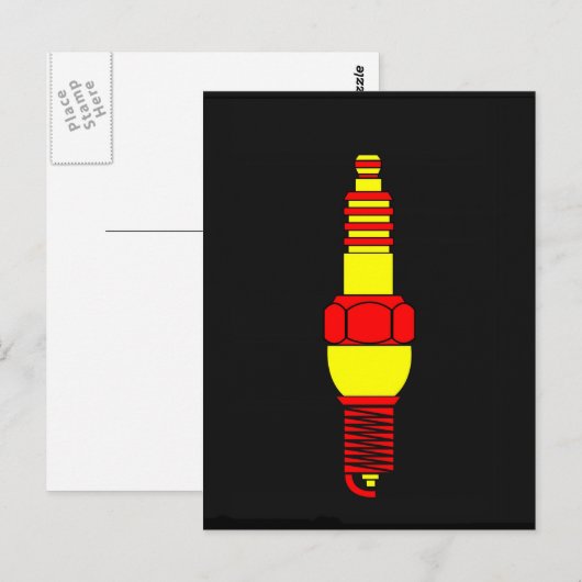 Zündkerze Postkarte (Vorne/Hinten)