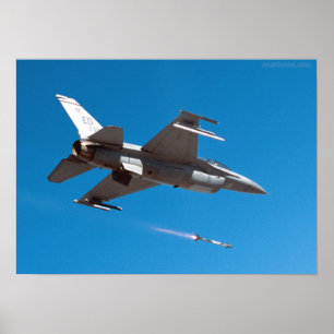 Zündungs-Rakete des Falke-F-16 Poster