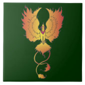 Zunehmende Phoenix Dekorative Akzente Tile Fliese (Vorderseite)