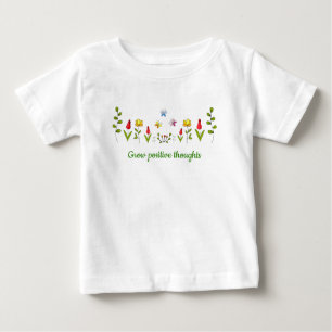 Zunehmende positive Gedanken Blume Baby T-shirt