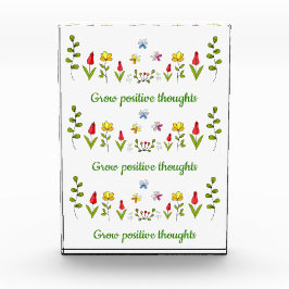 Zunehmende positive Gedanken Blume Fotoblock