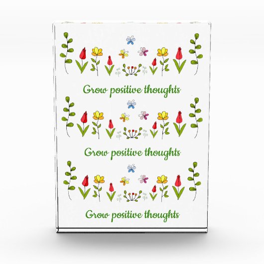 Zunehmende positive Gedanken Blume Fotoblock (Vorderseite)