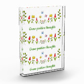 Zunehmende positive Gedanken Blume Fotoblock (Links)