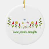 Zunehmende positive Gedanken Blume Keramik Ornament (Hinten)