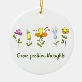 Zunehmende positive Gedanken Blume Keramik Ornament