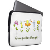 Zunehmende positive Gedanken Blume Laptopschutzhülle (Vorne Rechts)