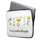Zunehmende positive Gedanken Blume Laptopschutzhülle (Vorderseite Links)
