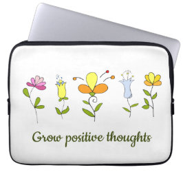 Zunehmende positive Gedanken Blume Laptopschutzhülle