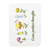 Zunehmende positive Gedanken Blume Magnet (Vertikal)