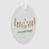 Zunehmende positive Gedanken Blume Ornament (Vorderseite)