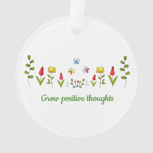 Zunehmende positive Gedanken Blume Ornament (Vorderseite)