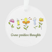 Zunehmende positive Gedanken Blume Ornament (Vorderseite)