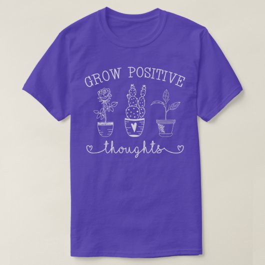 Zunehmende positive Gedanken Blume Pflanze psychis T-Shirt (Design vorne)