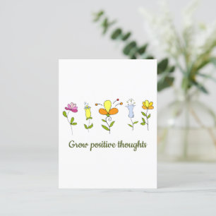 Zunehmende positive Gedanken Blume Postkarte
