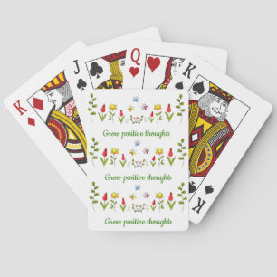 Zunehmende positive Gedanken Blume Spielkarten