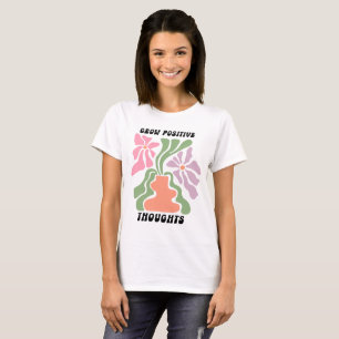 Zunehmende positive Gedanken, Blume T-Shirt