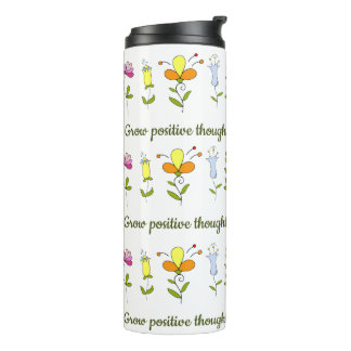 Zunehmende positive Gedanken Blume Thermosbecher