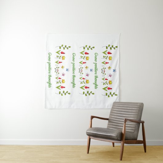 Zunehmende positive Gedanken Blume Wandteppich (Beispiel (Horizontal))