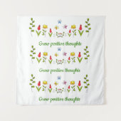 Zunehmende positive Gedanken Blume Wandteppich (Vorderseite)