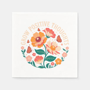 Zunehmende positive Gedanken - Inspirationsblume ( Serviette