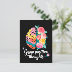 Zunehmende positive Gedanken - Inspirationsflorale Postkarte