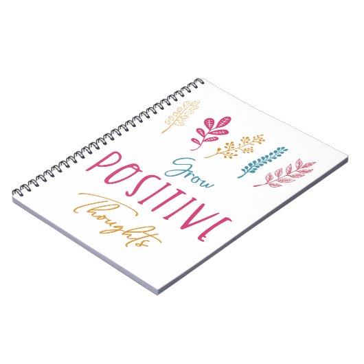 Zunehmende positive Gedanken, inspirierendes Zitat Notizblock (Linke Seite)